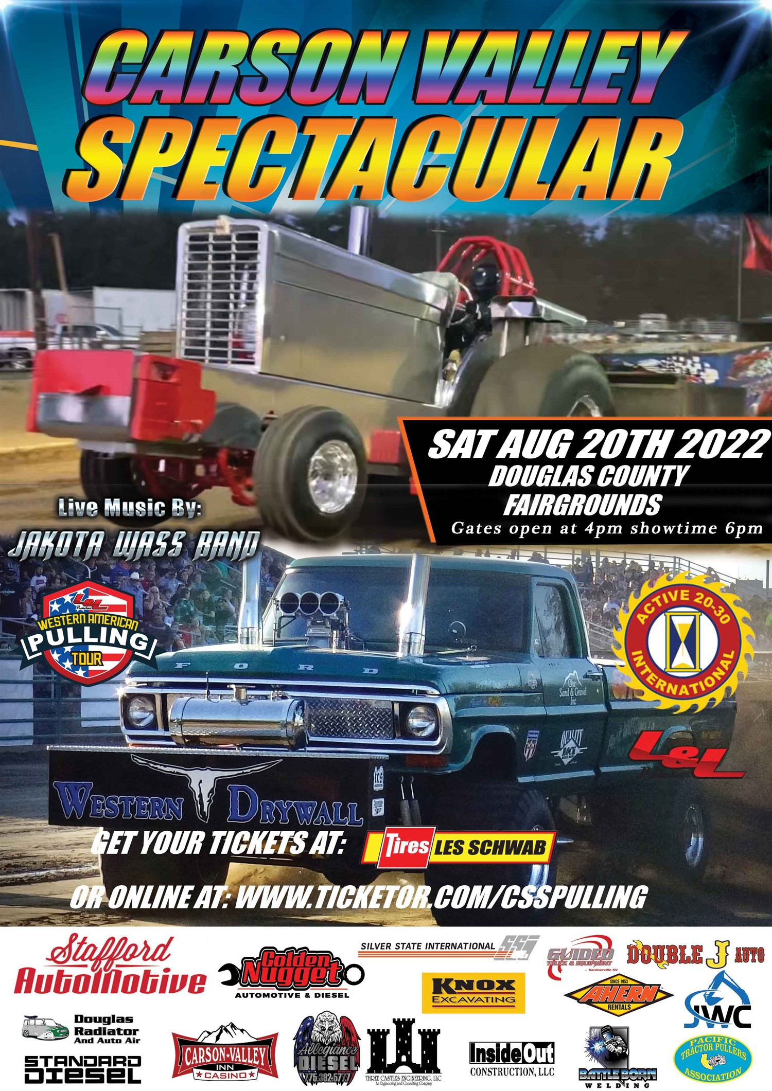 Carson Valley Spectacular 2022  on ago. 20, 18:00@Douglas County Fairgrounds - Buy tickets and Get information on L & L Productions 