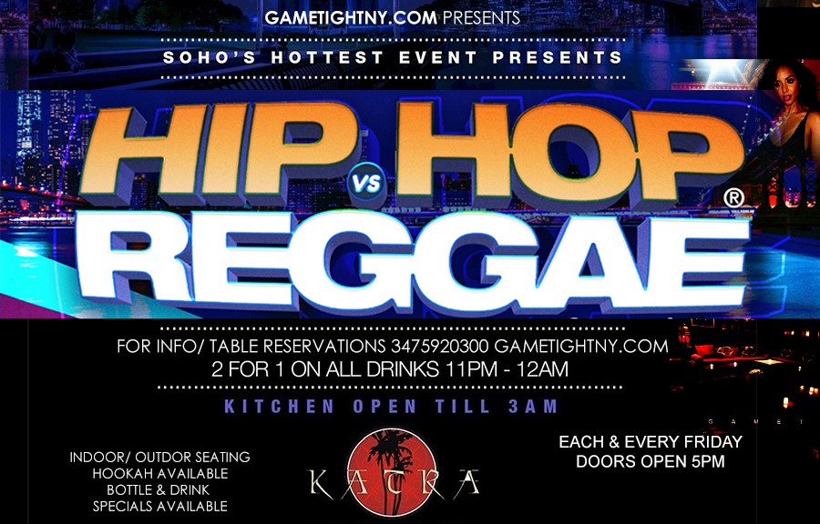 Katra Lounge NYC Hip Hop vs Reggae® Remix Fridays  on Jan 21, 17:00@Katra Lounge - Buy tickets and Get information on GametightNY 