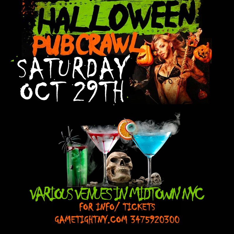 NYC Halloween Pub Crawl 2022  on Oct 29, 19:00@The Dean NYC - Buy tickets and Get information on GametightNY 