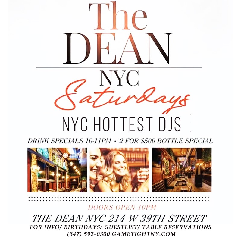 The Dean NYC Saturdays Times Square party 2023  on Feb 25, 22:00@The Dean NYC - Buy tickets and Get information on GametightNY 