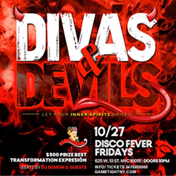 Divas & Devils Copacabana Loft 51 NYC Halloween Party 2023  on Oct 27, 22:00@Loft 51 NYC - Buy tickets and Get information on GametightNY 