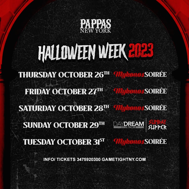 Pappas New York Halloween Parties 2023 Buy tickets