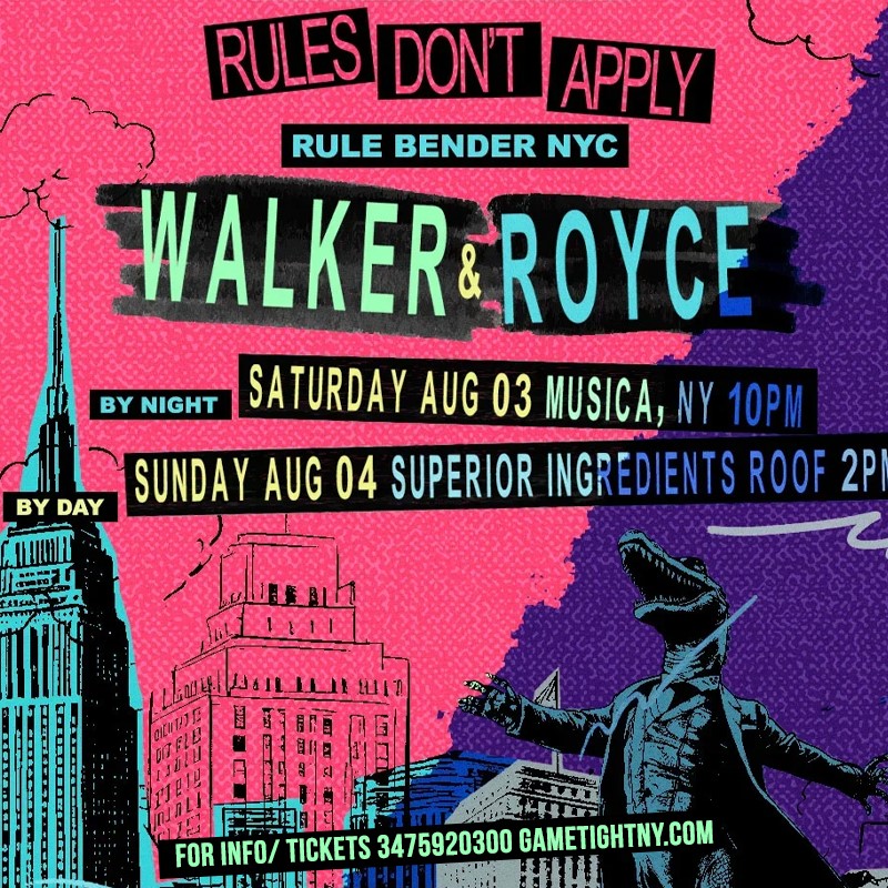 WALKER & ROYCE live at MUSICA NYC 2024  on Aug 03, 22:00@Musica Club NYC - Buy tickets and Get information on GametightNY 