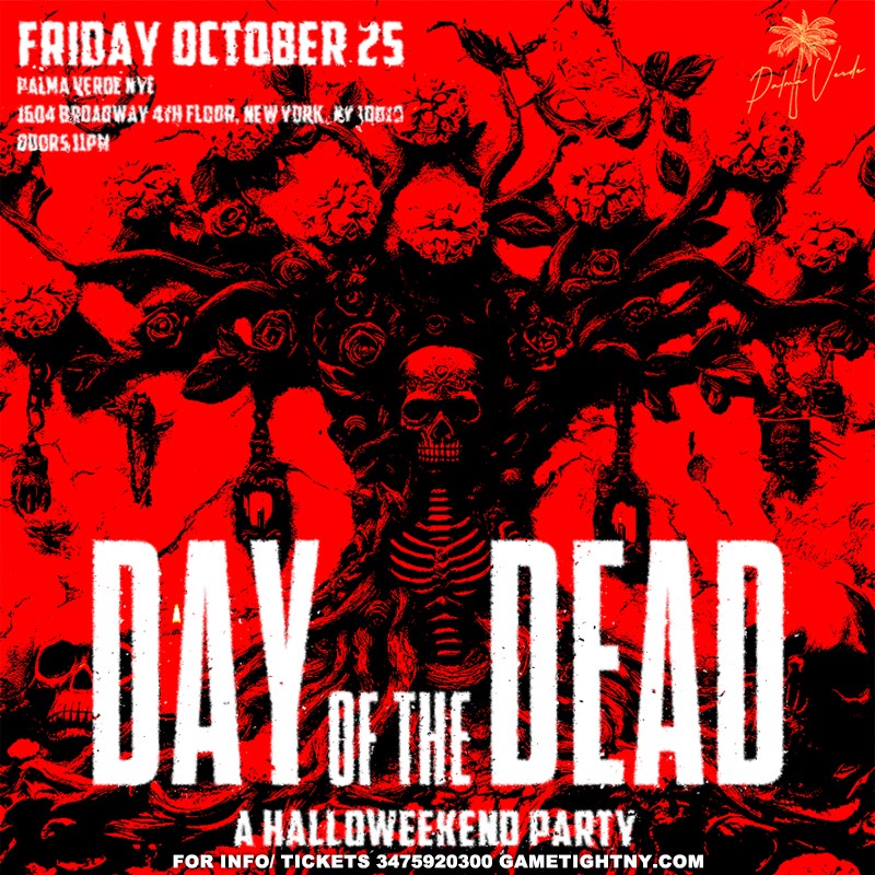 Obtenga información y compre entradas paraPalma Verde Day of the Dead Halloween Party 2024  on oct. 25, 22:00 @Palma Verde | GametightNY