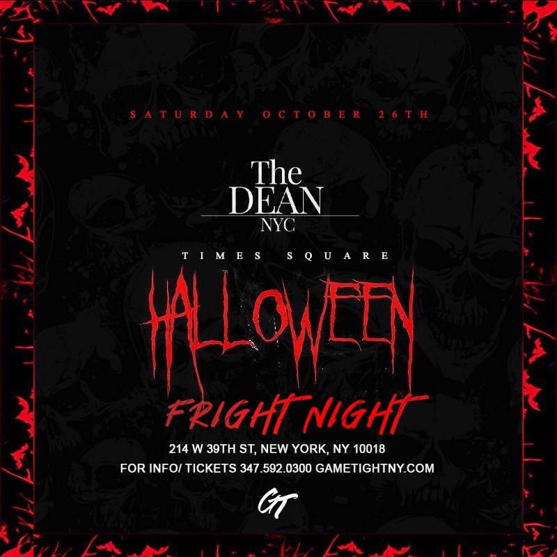 Obtenez des informations et achetez des billets pourThe Dean NYC Times Square Halloween Costume party 2024  on oct. 26, 19:00 @The Dean NYC | GametightNY