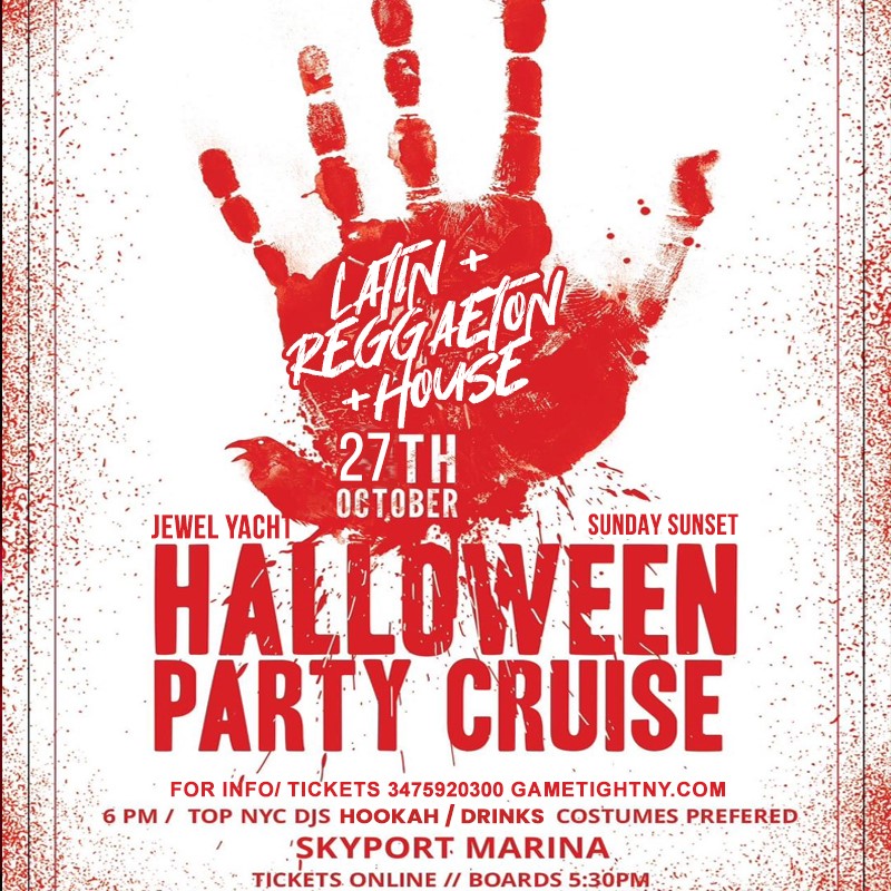 Obtenga información y compre entradas paraNYC Latin Reggaeton House Halloween Sunday Jewel Yacht Party Cruise 2024  on oct. 27, 18:00 @Skyport Marina