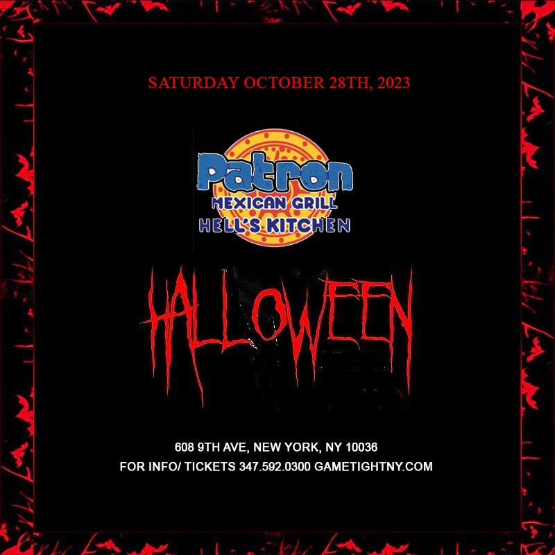 Obtenez des informations et achetez des billets pourPatron NYC Halloween party 2024 only $15  on oct. 26, 17:00 @Patron NYC | GametightNY