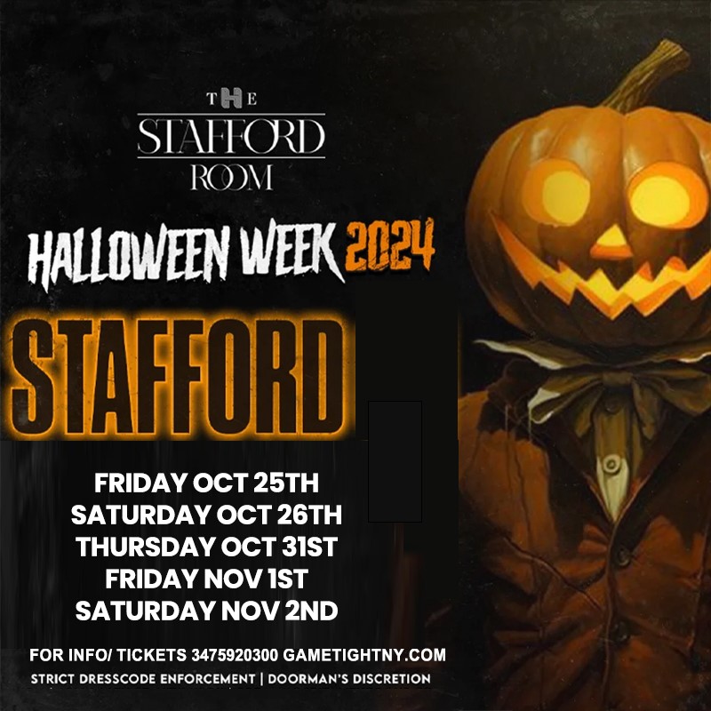 Get information & buy tickets to The Stafford Room Halloween Party 2024  on Oct 25, 23:00 @The Stafford Room at Harbor NYC | GametightNY