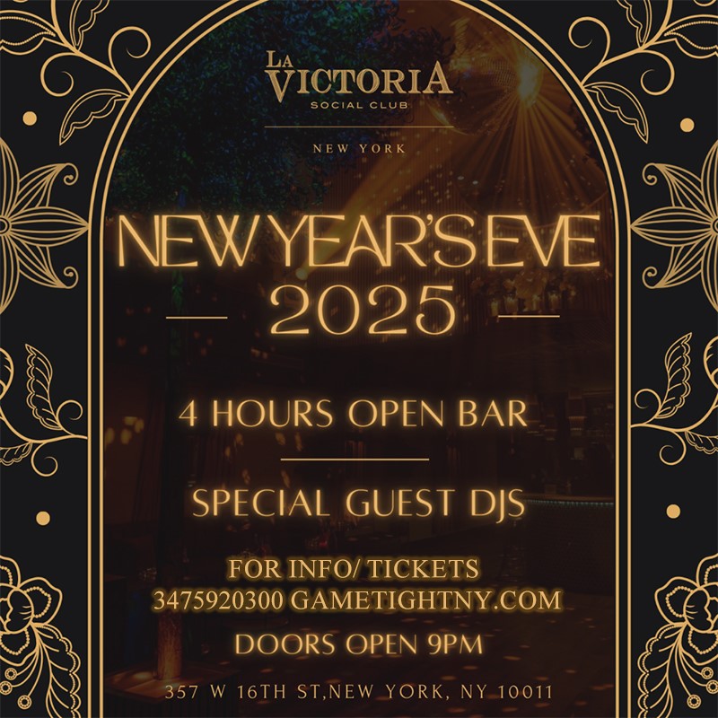 Get Information and buy tickets to LA VICTORIA NYC NEW YEARS EVE PARTY 2025  on GametightNY