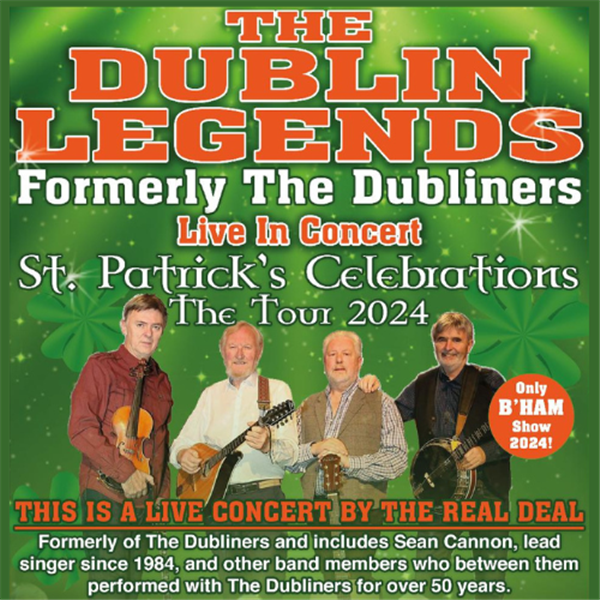 The Dublin Legends (Formerly the Dubliners) Live in Concert on mars 18, 19:30@Sutton Coldfield Town Hall - Choisissez un siège,Achetez des billets et obtenez des informations surSutton Coldfield Town Hall 