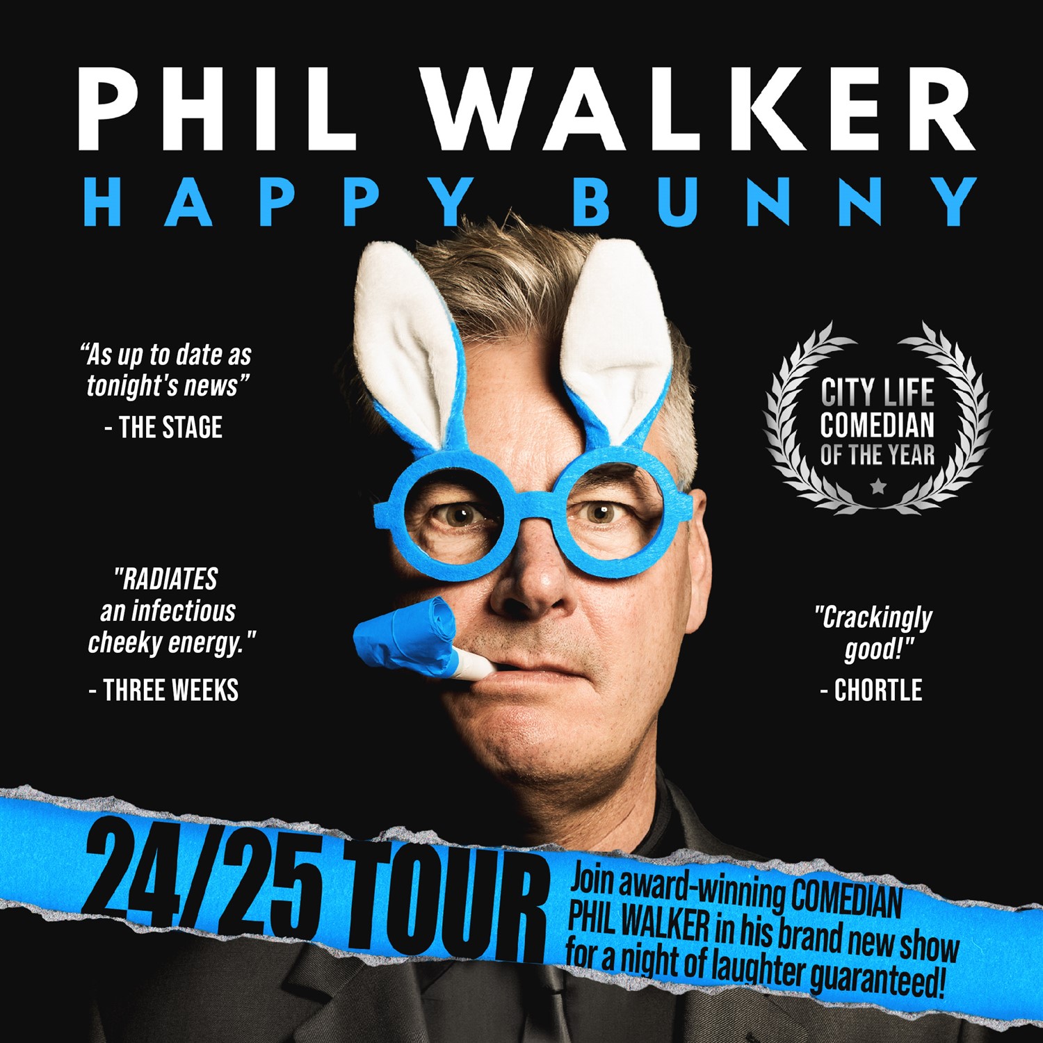 PHIL WALKER - HAPPY BUNNY  on Feb 27, 19:30@Standard capacity - Pick a seat, Buy tickets and Get information on Sutton Coldfield Town Hall 