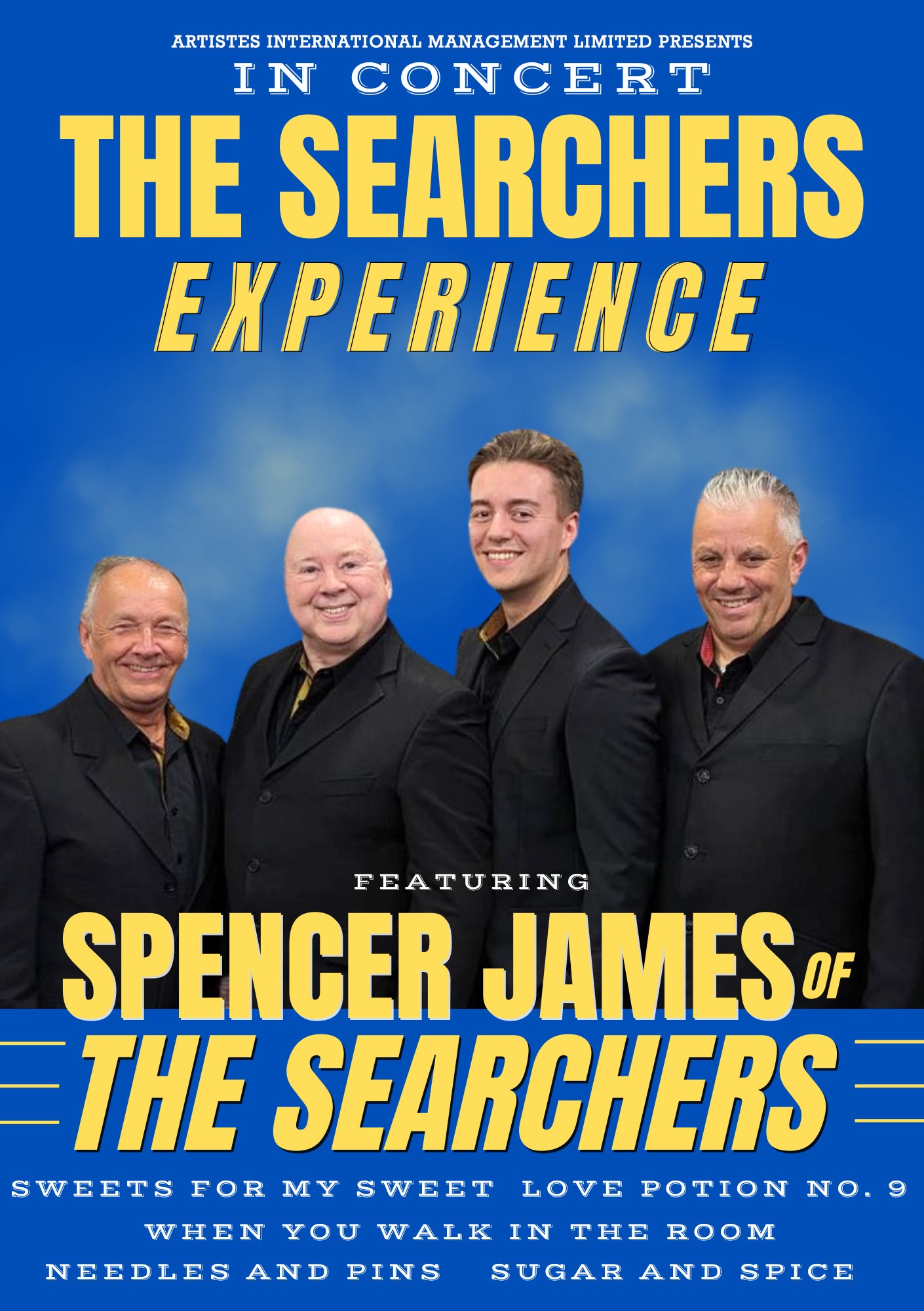 Get information, pick a seat & buy tickets to The Searchers Experience Featuring Spencer James of The Searchers on May 02, 19:30 @Standard capacity