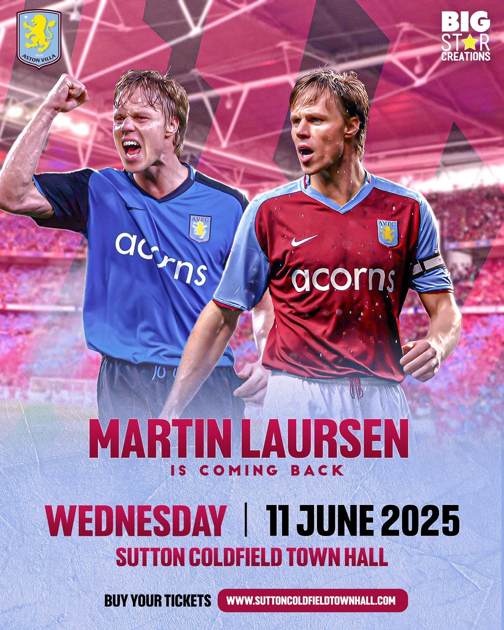 Get information, pick a seat & buy tickets to Martin Laursen Is Coming Back  on Jun 11, 17:30 @Standard capacity | Sutton Coldfield Town Hall