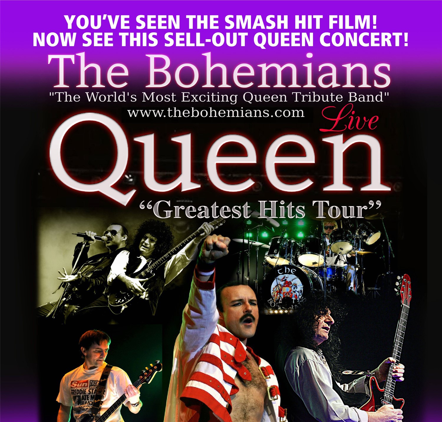 Get information, pick a seat & buy tickets toThe Bohemians Queens Greatest Hits Live ! on Sep 26, 19:30 @Standard capacity | Sutton Coldfield Town Hall