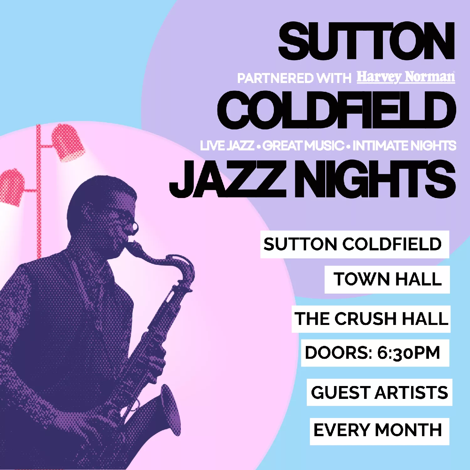 Get Information and buy tickets to 70s Jazz Funk Machine Sutton Coldfield Jazz Nights on Sutton Coldfield Town Hall