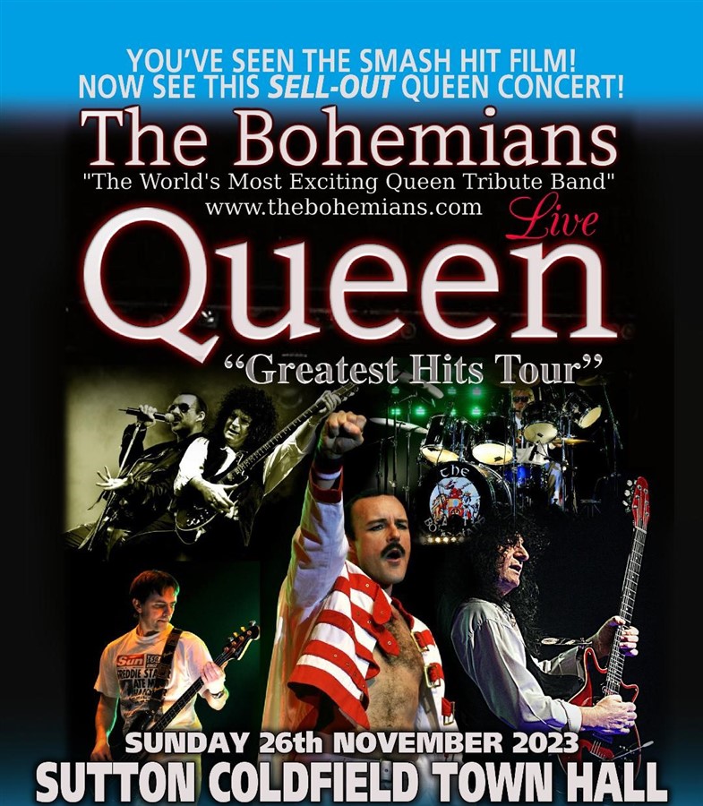 Obtenez des informations et achetez des billets pour Queens Greatest Hits Live - Performed By The Bohemians  sur Sutton Coldfield Town Hall