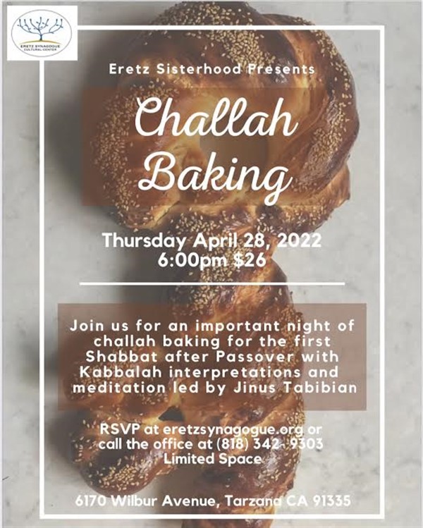 Get Information and buy tickets to Challah Baking Omen for good fortune on EretzCC