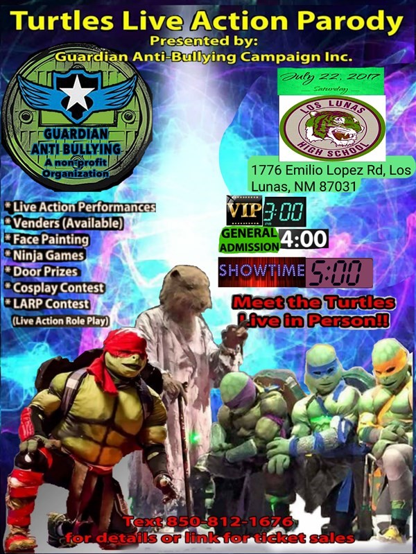 Get Information and buy tickets to Live Action Turtles Parody Show Los Lunas  on Jam Entertainment Live