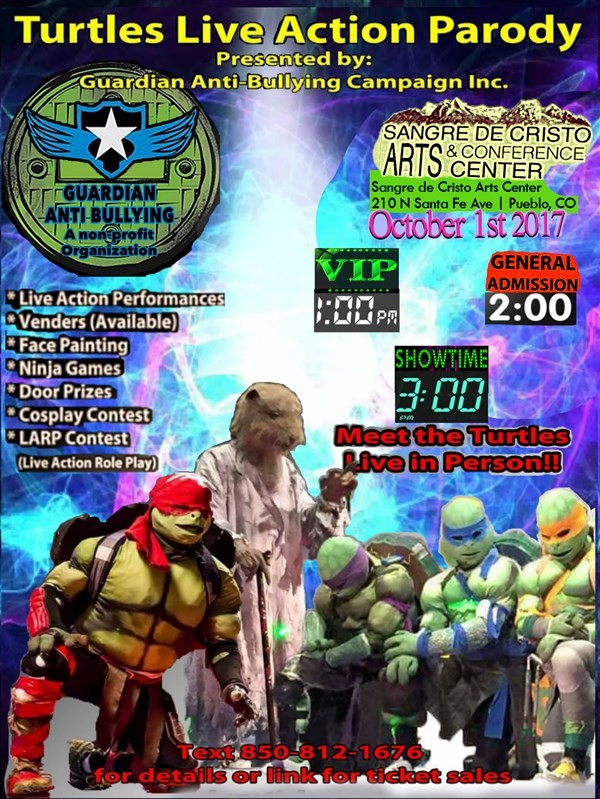 Get Information and buy tickets to Turtles Live Action Parody Show Pueblo  on Jam Entertainment Live