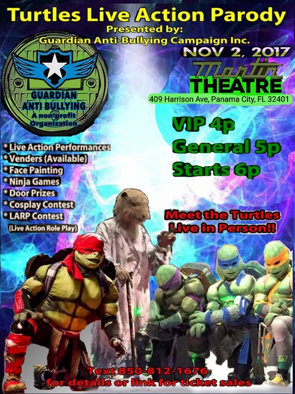 Get Information and buy tickets to PANAMA CITY TURTLES LIVE ACTION PARODY SHOW  on Jam Entertainment Live