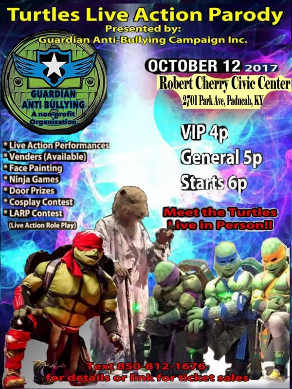 Get Information and buy tickets to PADUCAH TURTLES LIVE ACTION PARODY SHOW  on Jam Entertainment Live