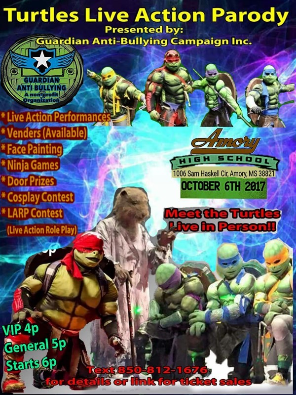 Get Information and buy tickets to AMORY TURTLES LIVE ACTION PARODY SHOW  on Jam Entertainment Live