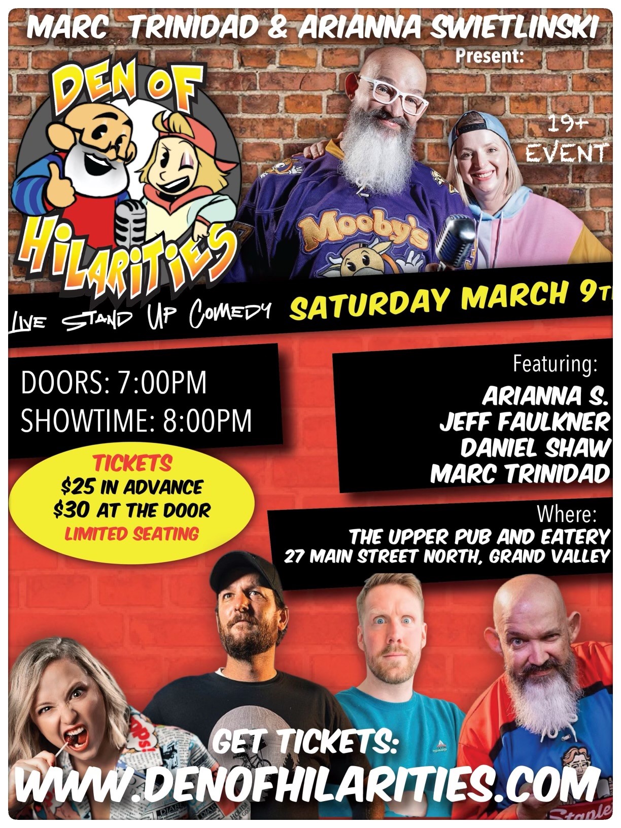 The Upper Pub and Eatery Comedy Show on Mar 09, 20:00@The Upper Pub and Eatery - Buy tickets and Get information on Marc Trinidad Ent 