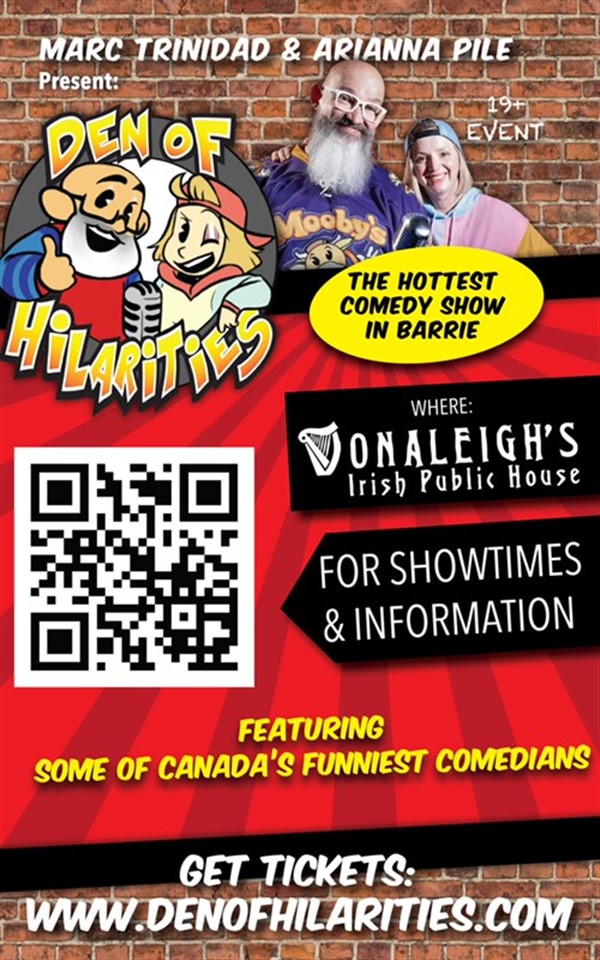 Get Information and buy tickets to Donaleigh’s Den of Hilarities Stand up Comedy on Four Brothers Entertainment