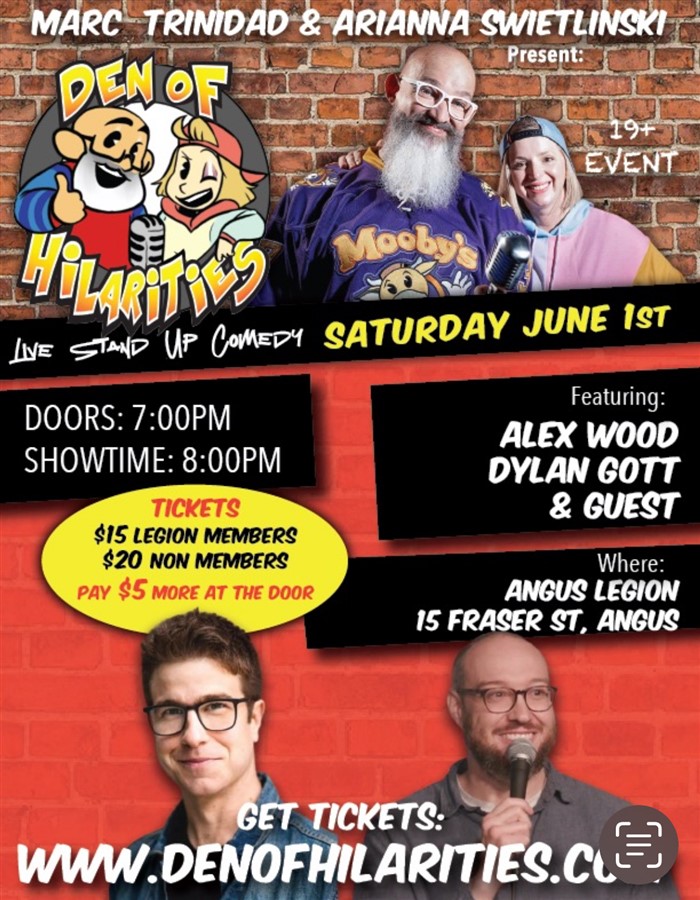 Get Information and buy tickets to Angus Legion Comedy Show  on Four Brothers Entertainment