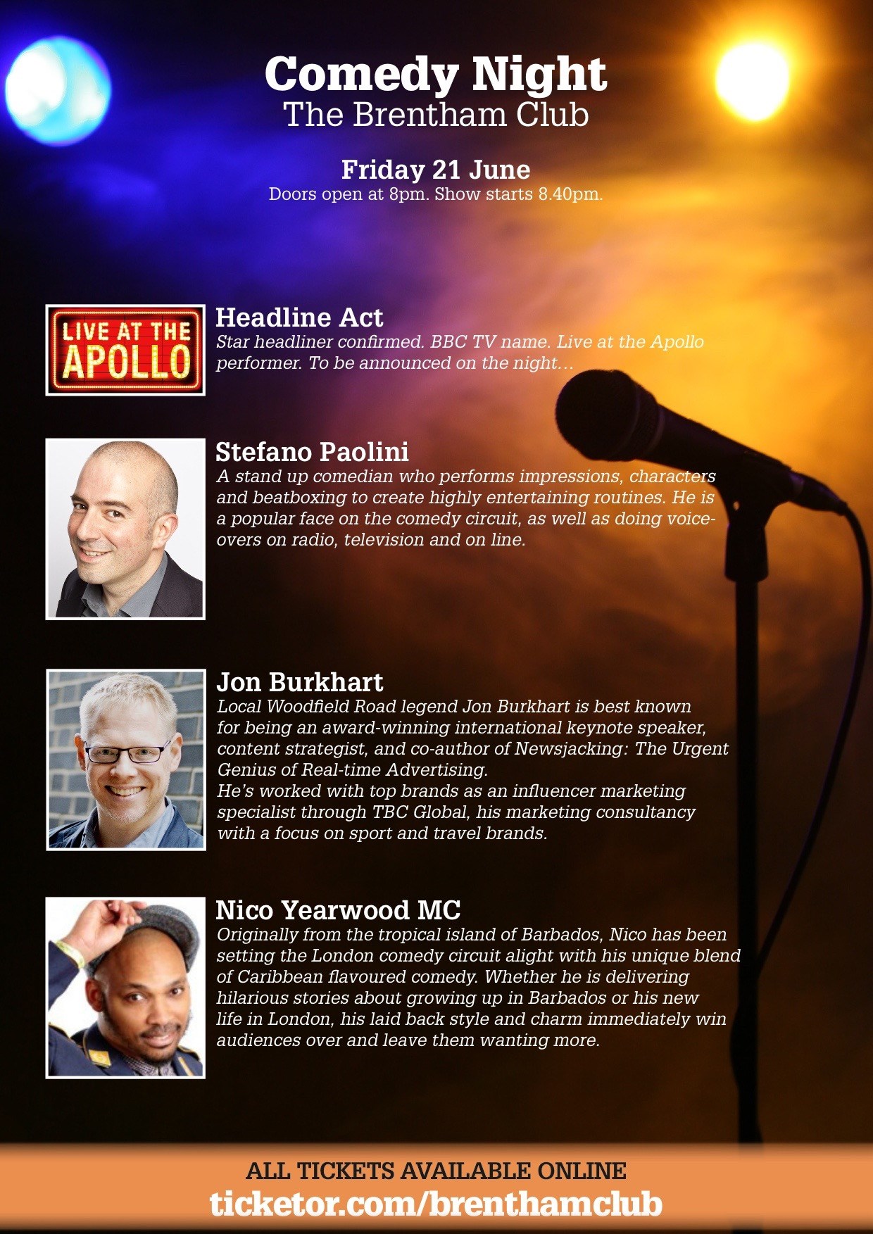 Comedy Night at The Brentham Club image