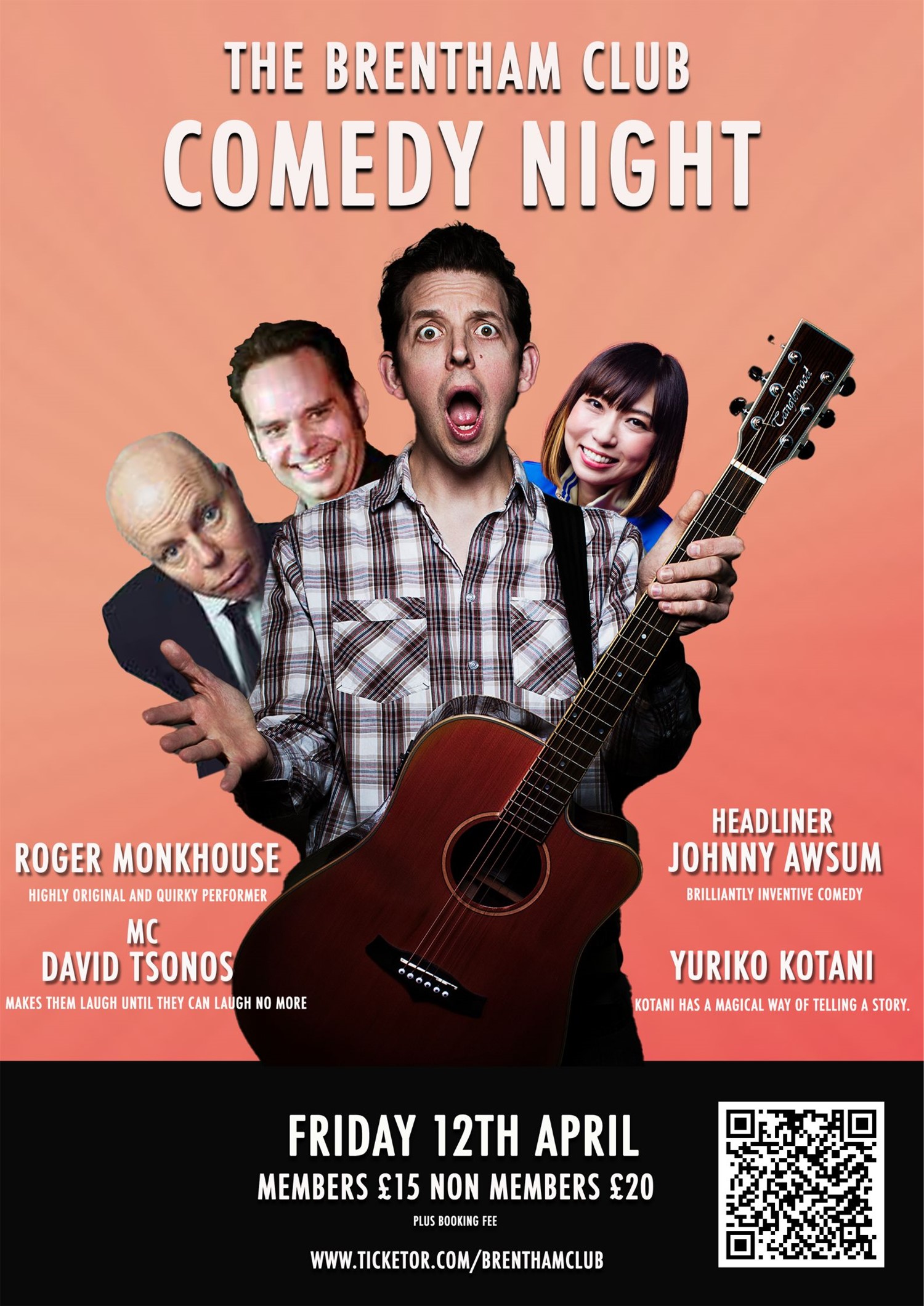 Comedy Night  on Apr 12, 20:00@The Brentham Club - Buy tickets and Get information on Brenthamclub.co.uk 