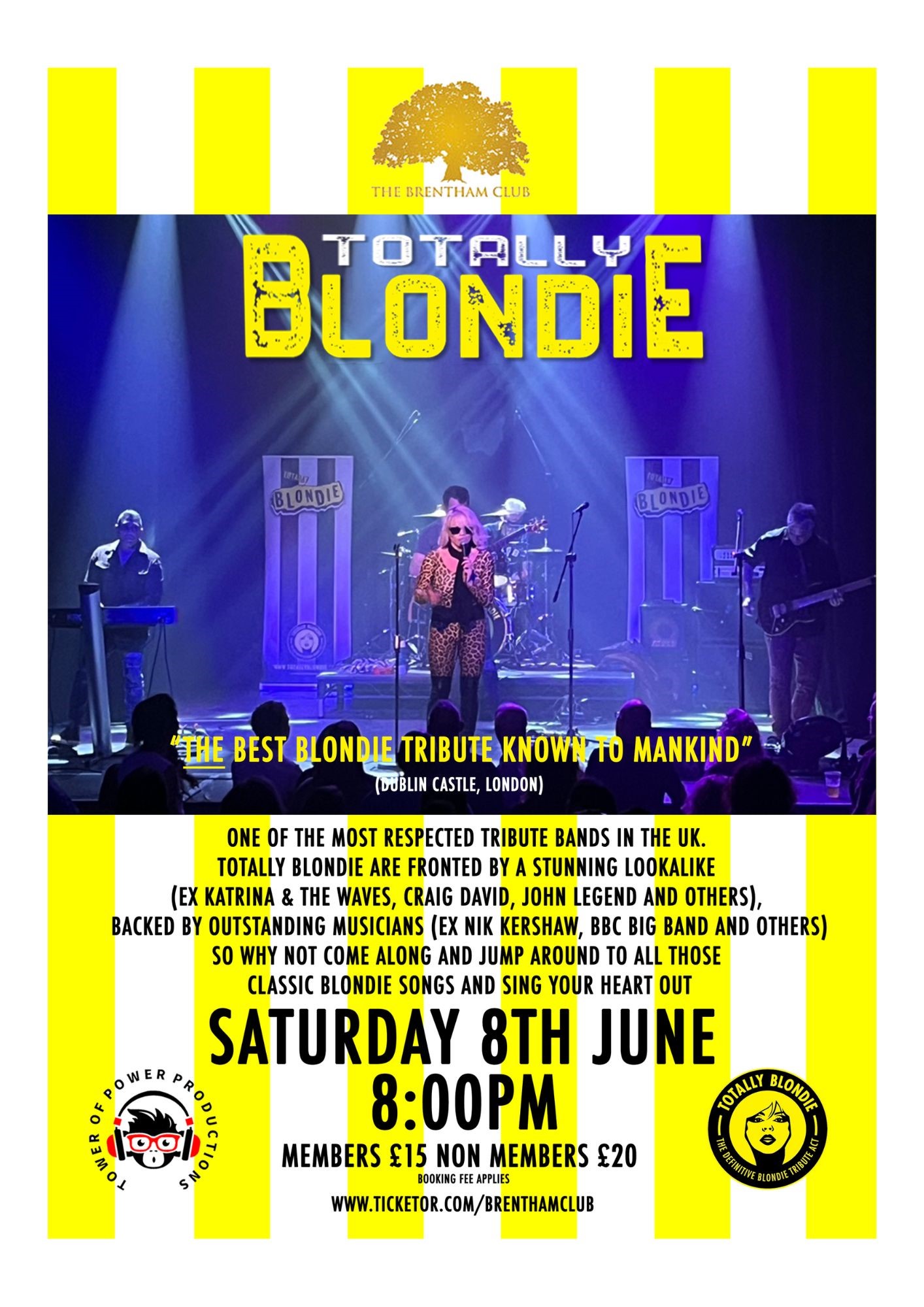 Totally Blondie Blondie Tribute on Jun 08, 20:00@The Brentham Club - Buy tickets and Get information on Brenthamclub.co.uk 