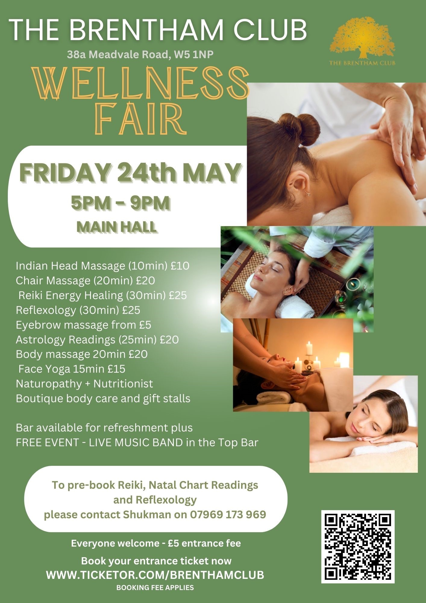 Wellness Fair  on May 24, 17:00@The Brentham Club - Buy tickets and Get information on Brenthamclub.co.uk 