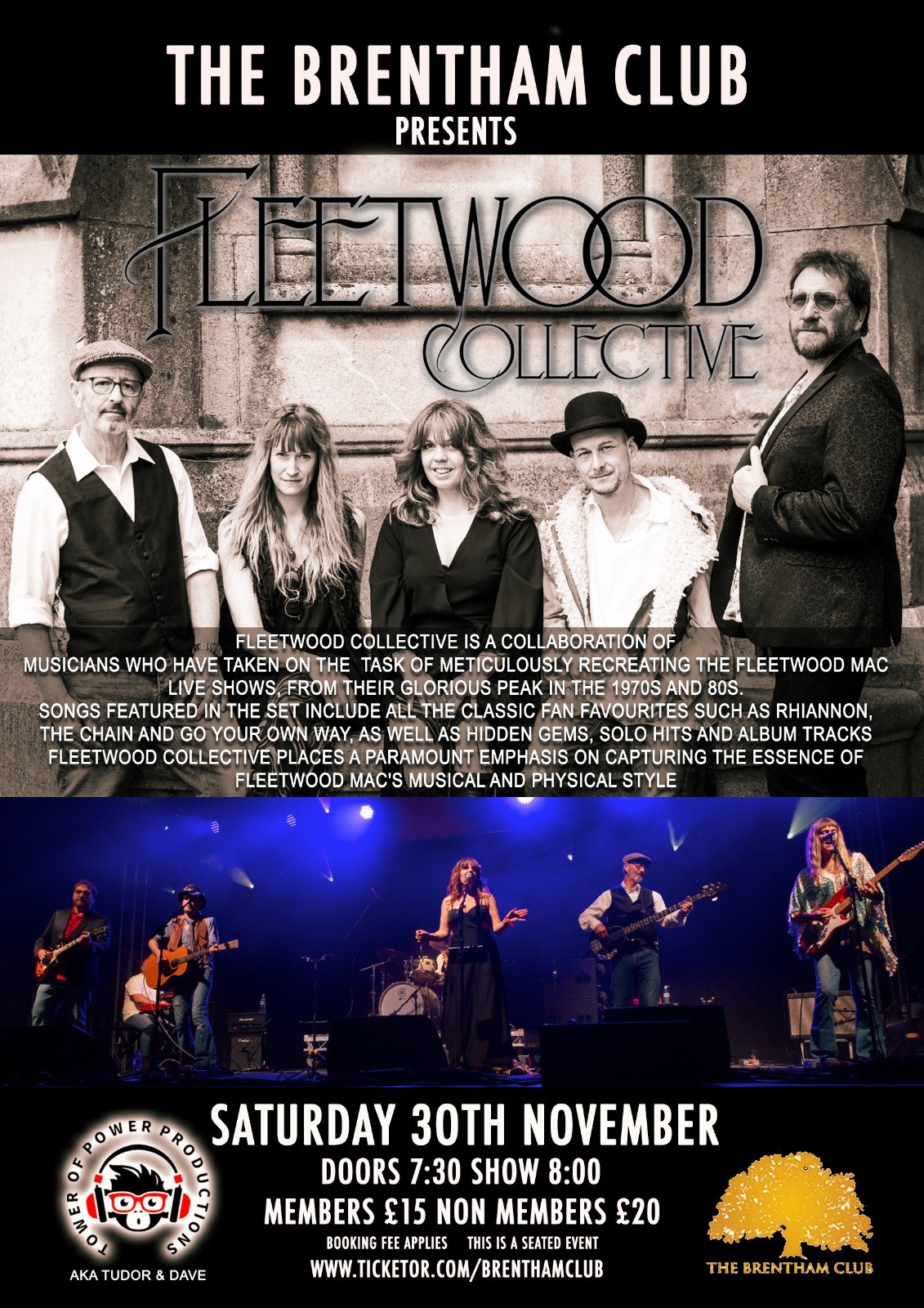 Fleetwood Collective Fleetwood Mac Tribute on Nov 30, 20:00@The Brentham Club - Buy tickets and Get information on Brenthamclub.co.uk 