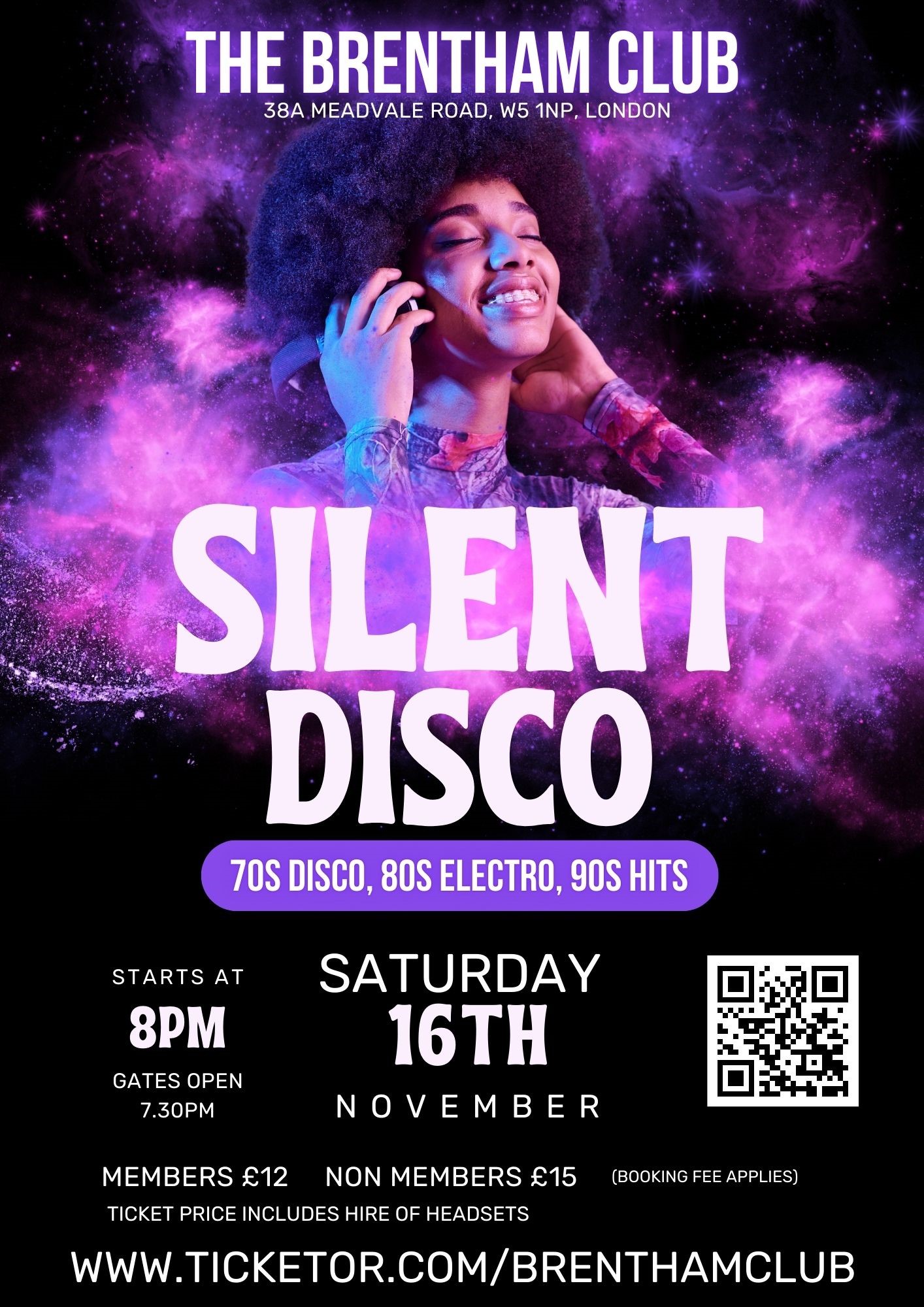 Silent Disco  on Nov 16, 20:00@The Brentham Club - Buy tickets and Get information on Brenthamclub.co.uk 