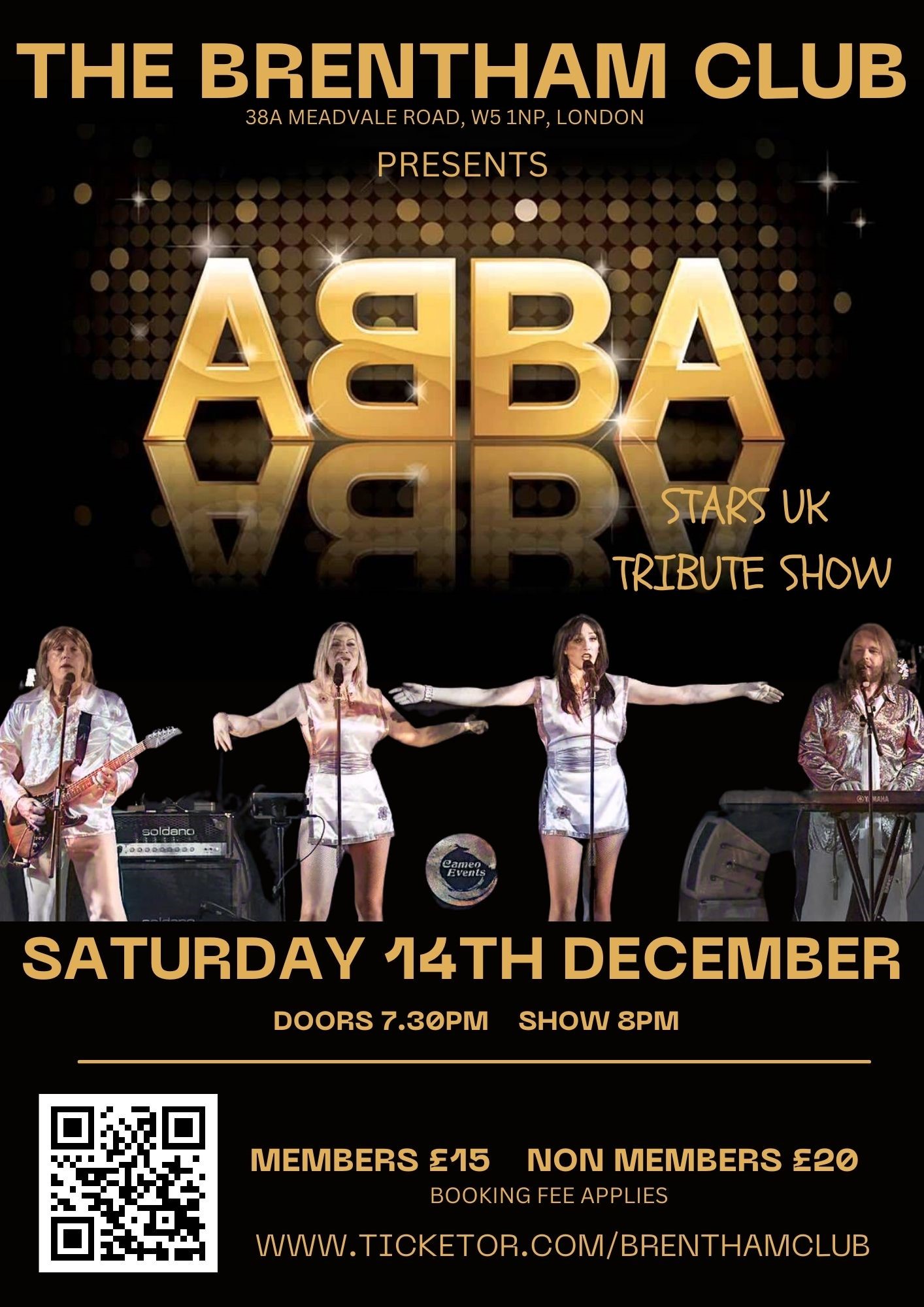 ABBA Tribute  on Dec 14, 20:00@The Brentham Club - Buy tickets and Get information on Brenthamclub.co.uk 