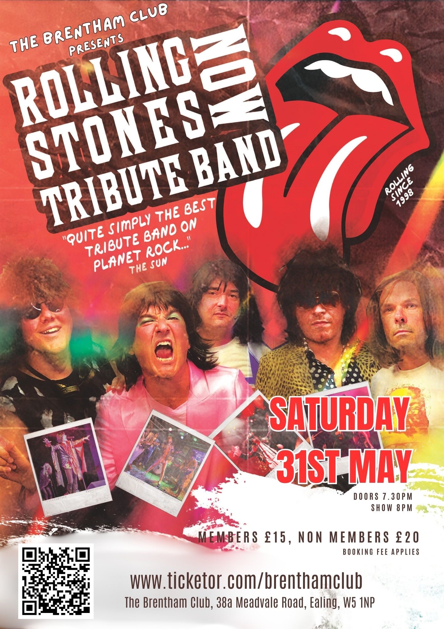 Get information & buy tickets to Rolling Stones Tribute  on May 31, 20:00 @The Brentham Club | Brenthamclub.co.uk