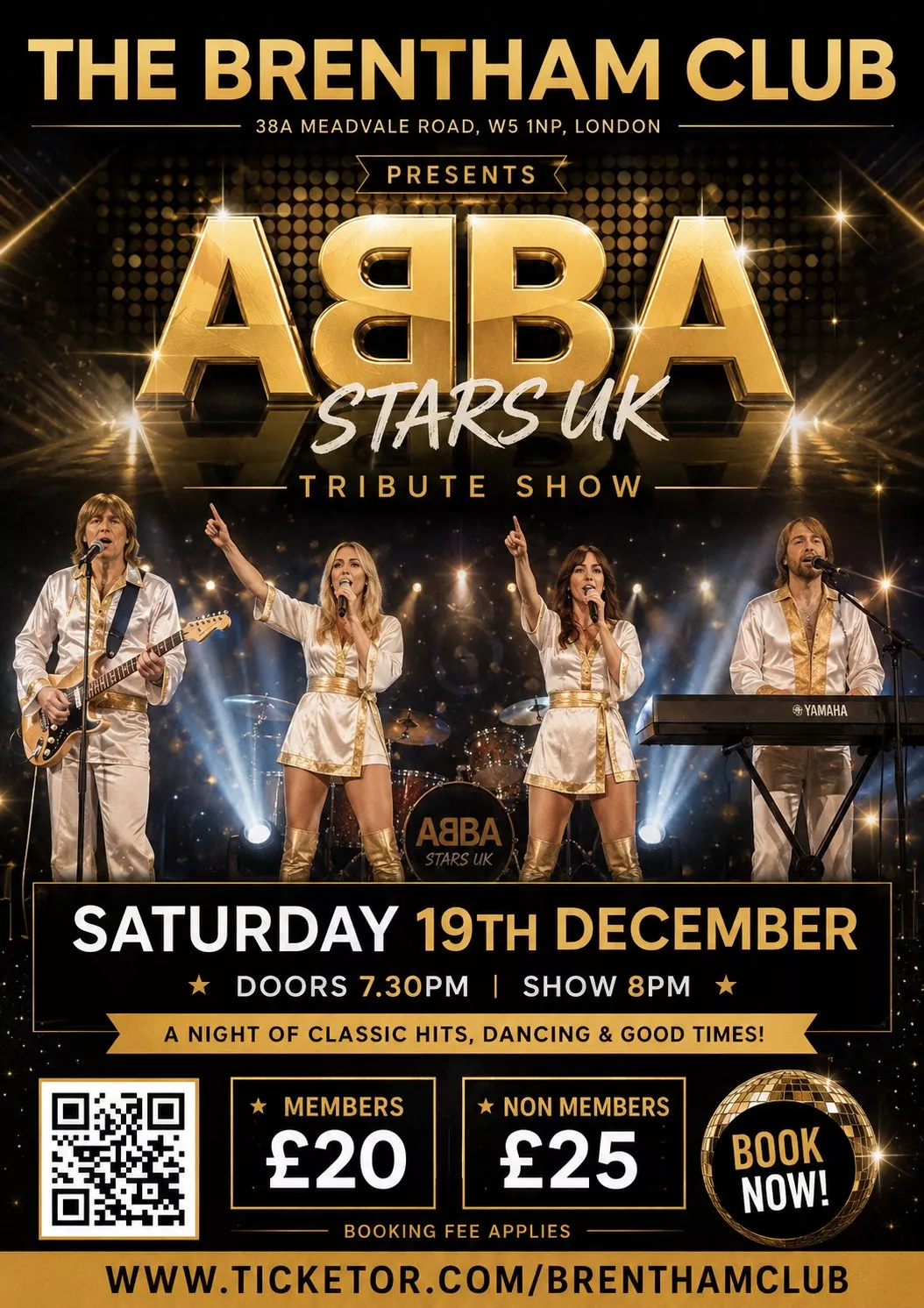Get information & buy tickets toABBA Tribute  on Dec 19, 20:00 @The Brentham Club | Brenthamclub co uk