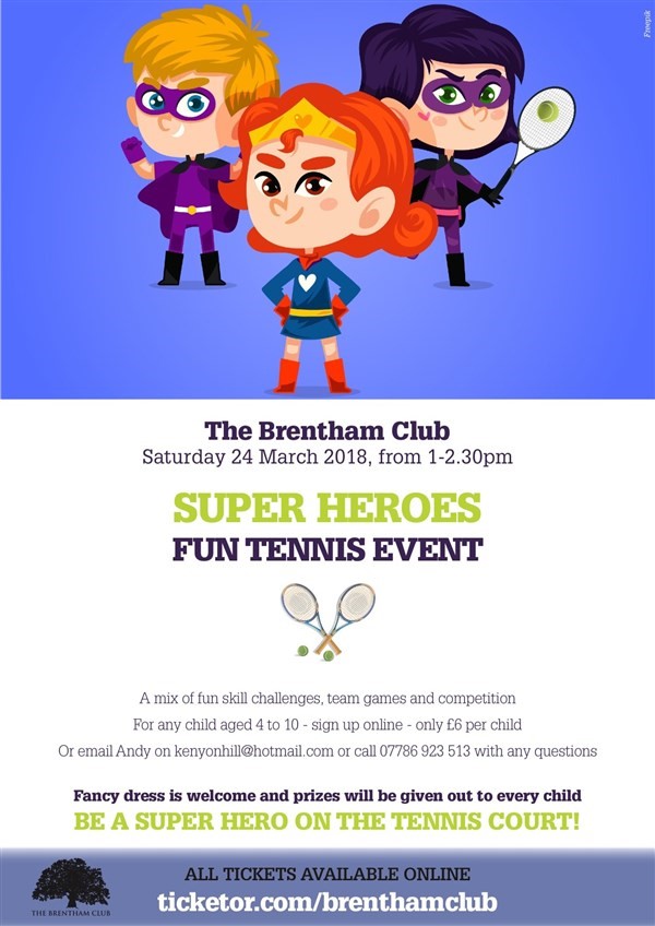 Superheroes Fun Tennis Event