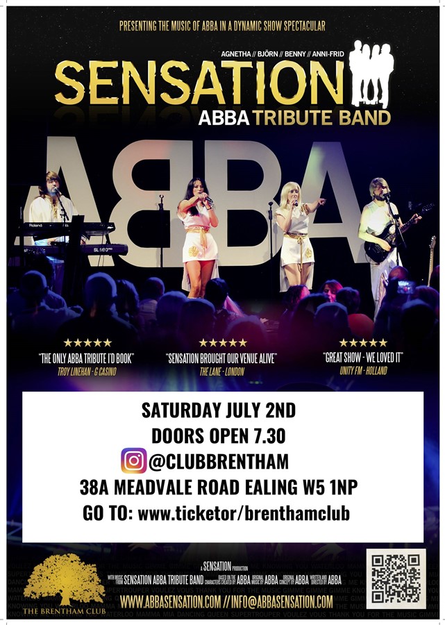 Get Information and buy tickets to ABBA Sensation - Tribute Band  on Brenthamclub.co.uk