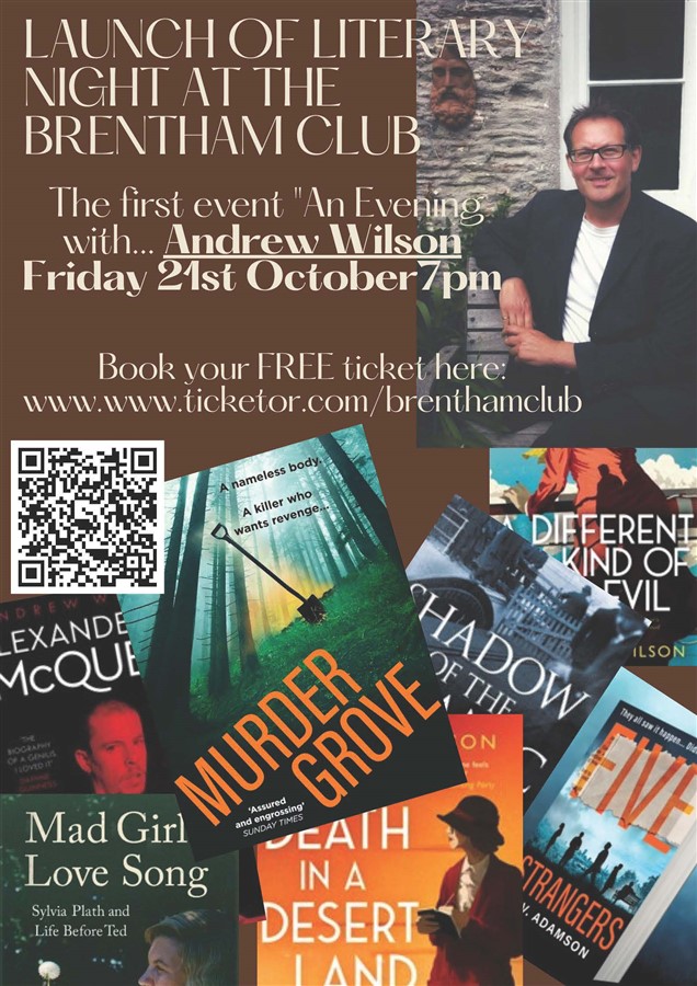 Get Information and buy tickets to Literary Night Evening with ANDREW WILSON on Brenthamclub.co.uk