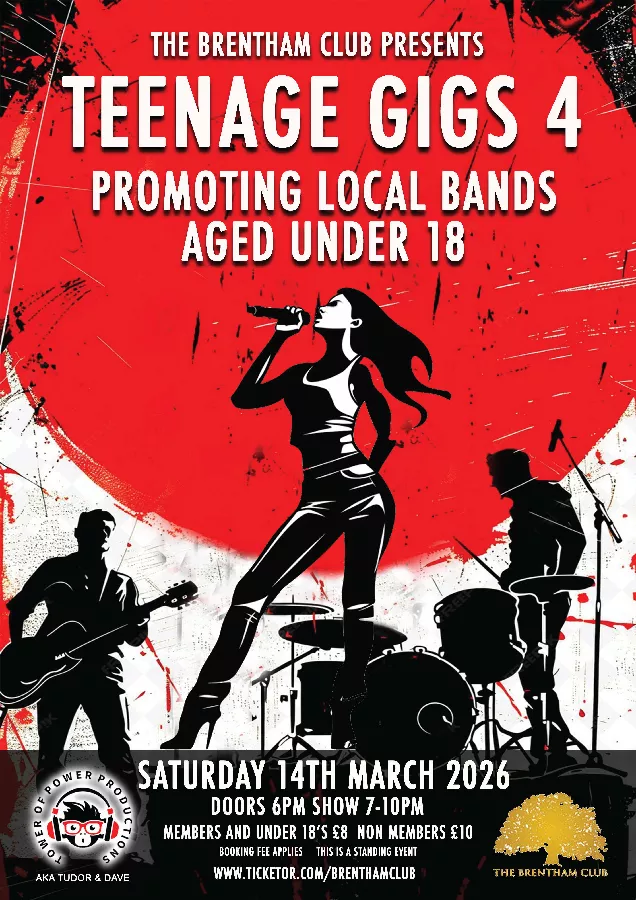 Get Information and buy tickets to Teenage Gigs 4 Promoting Local Bands under 18 on Brenthamclub co uk