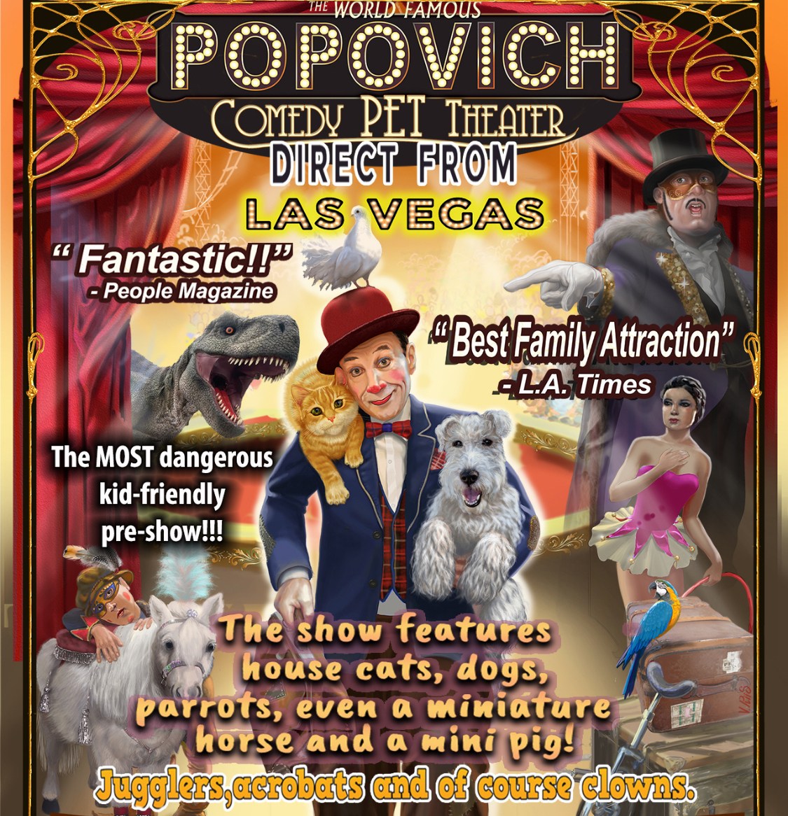 Get information, pick a seat & buy tickets toPopovich Comedy Pet Theater  on Feb 08, 12:00 @Atlanta Jewish Academy | NA-BIS