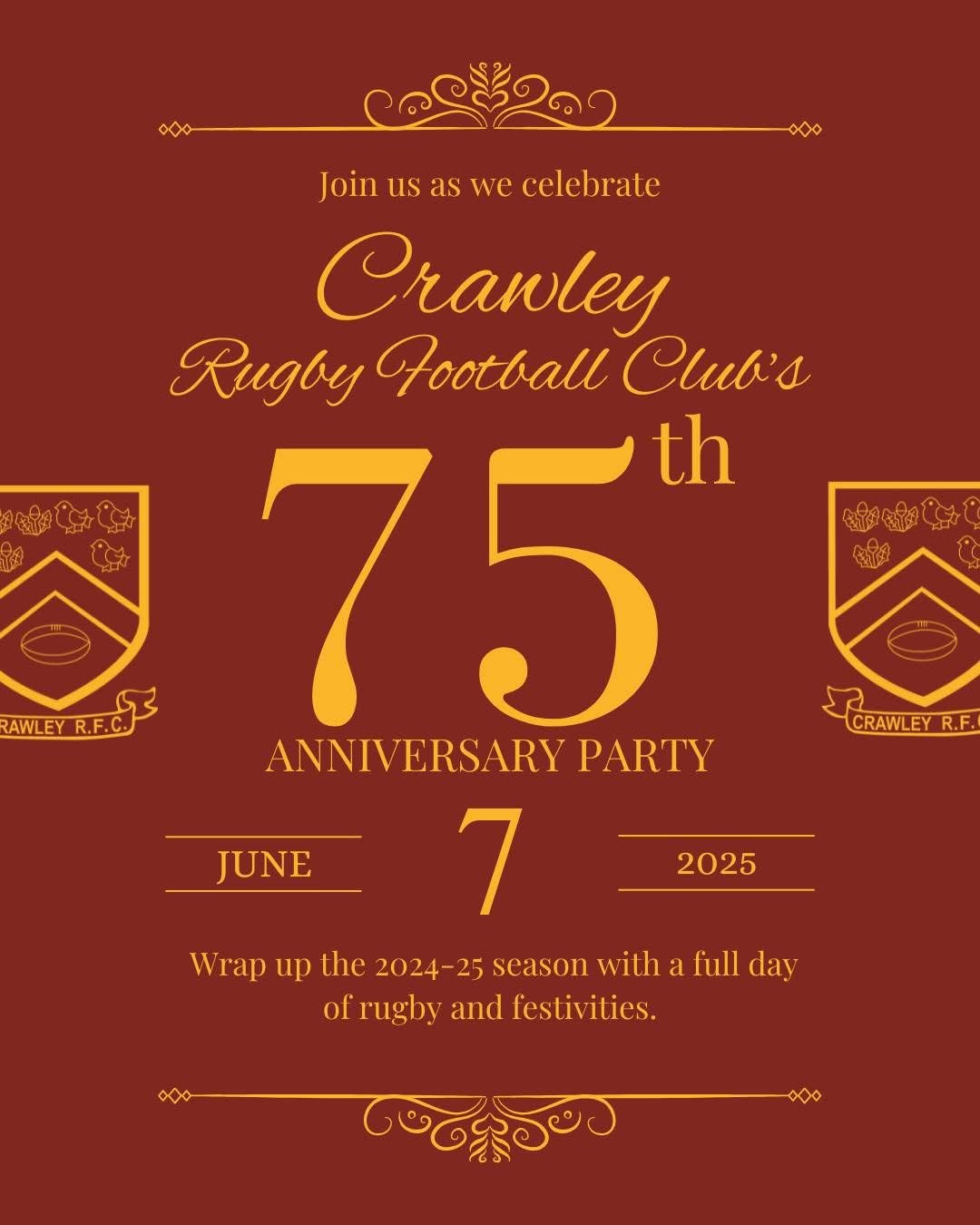 CRFC 75th Anniversary  flyer