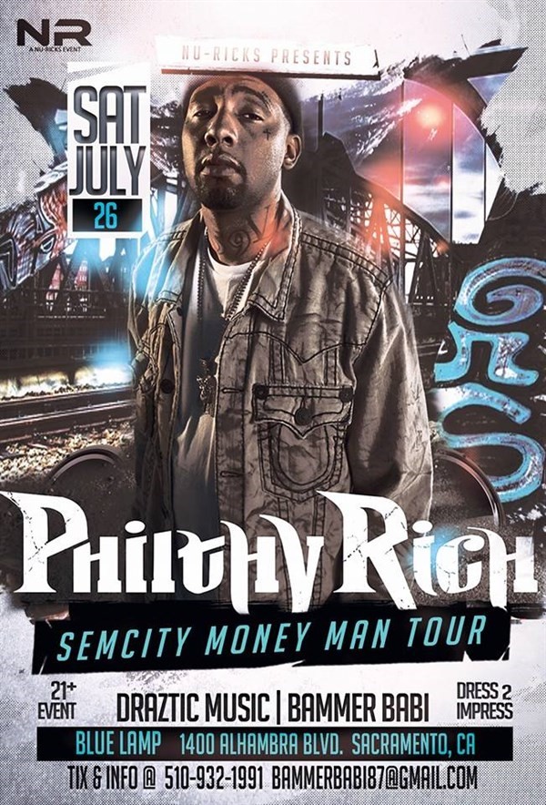Get Information and buy tickets to PHILTHY RICH SIM CITY MONEY MAN TOUR BAMMER BABI on nu-rickis records