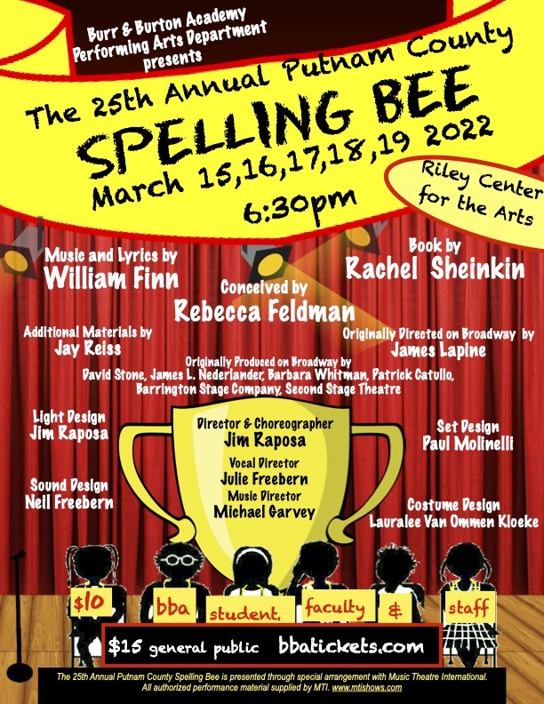 The 25th Annual Putnam County Spelling Bee BBA Winter Musical