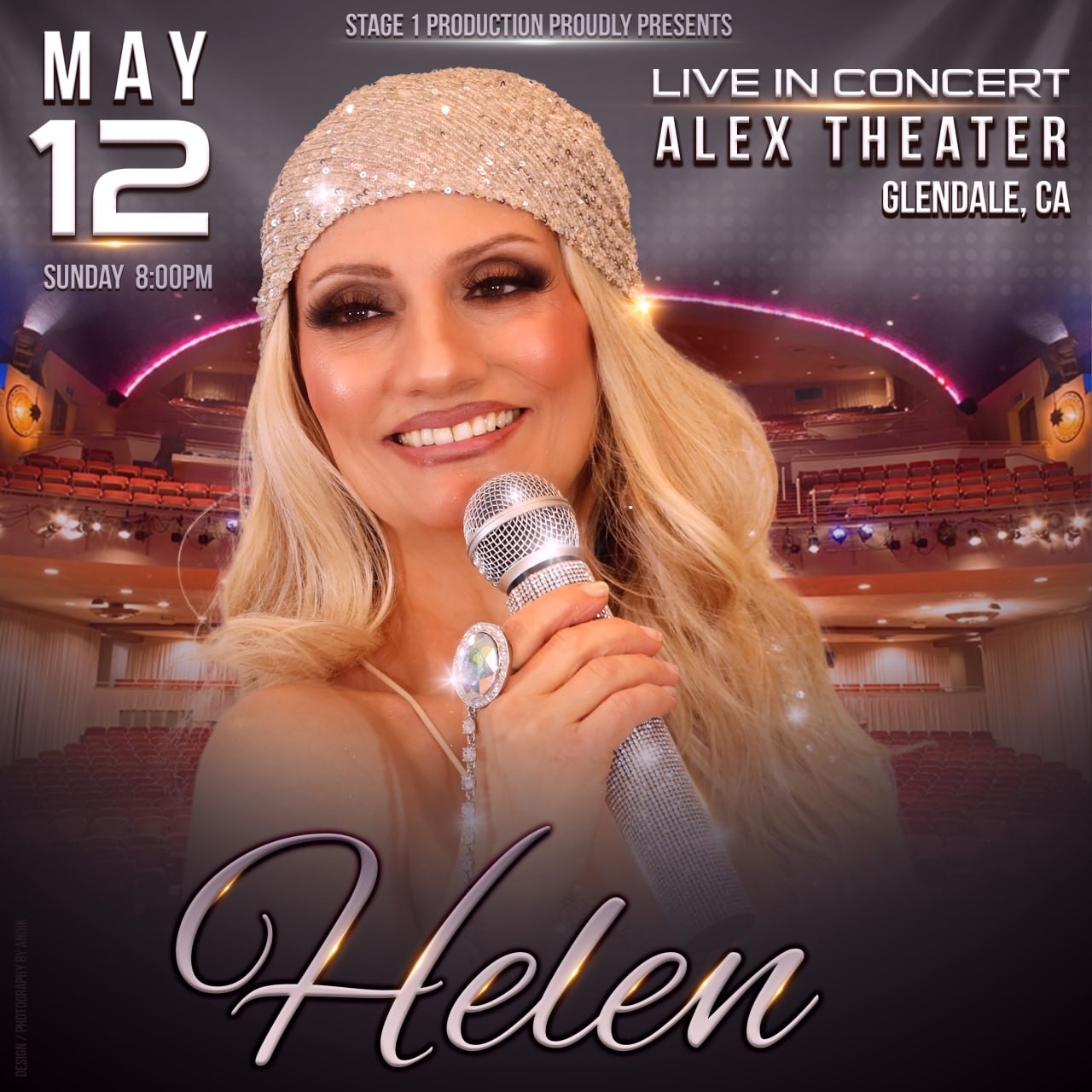 Stage1 Production Proudly Presents Helen Live in Concert, Glendale/Alex Theatre on may. 12, 20:00@Copy:ALEX THEATER * - Elegir asientoCompra entradas y obtén información enstage1production 