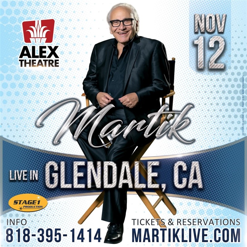 Get Information and buy tickets to MARTIK LIVE IN CONCERT NOVEMBER 12- 2023 Alex Theater Glendale-CA (Archived) THE LEGEND LIVE IN CONCERT on stage1production