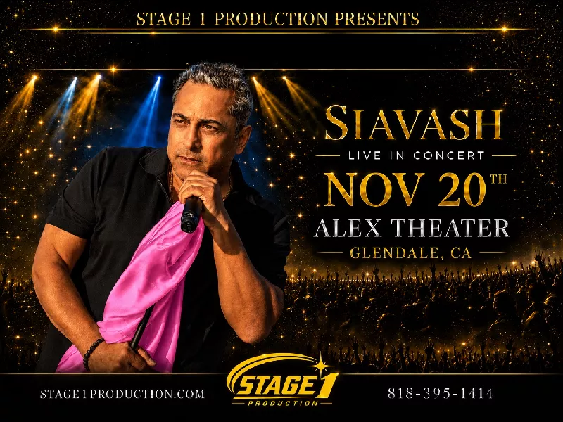 Get Information and buy tickets to STAGE 1 PRODUCTION PRESENTS SIAVASH LIVE IN CONCERT on Shemshak