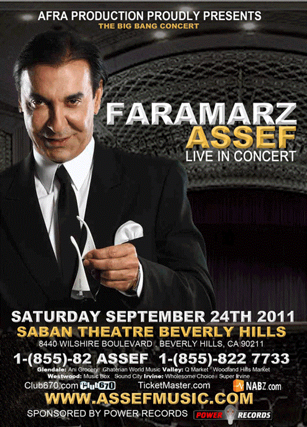 Get Information and buy tickets to Faramarz Assef Live in Concert کنسرت فرامرز آصف on Club 670 Tickets